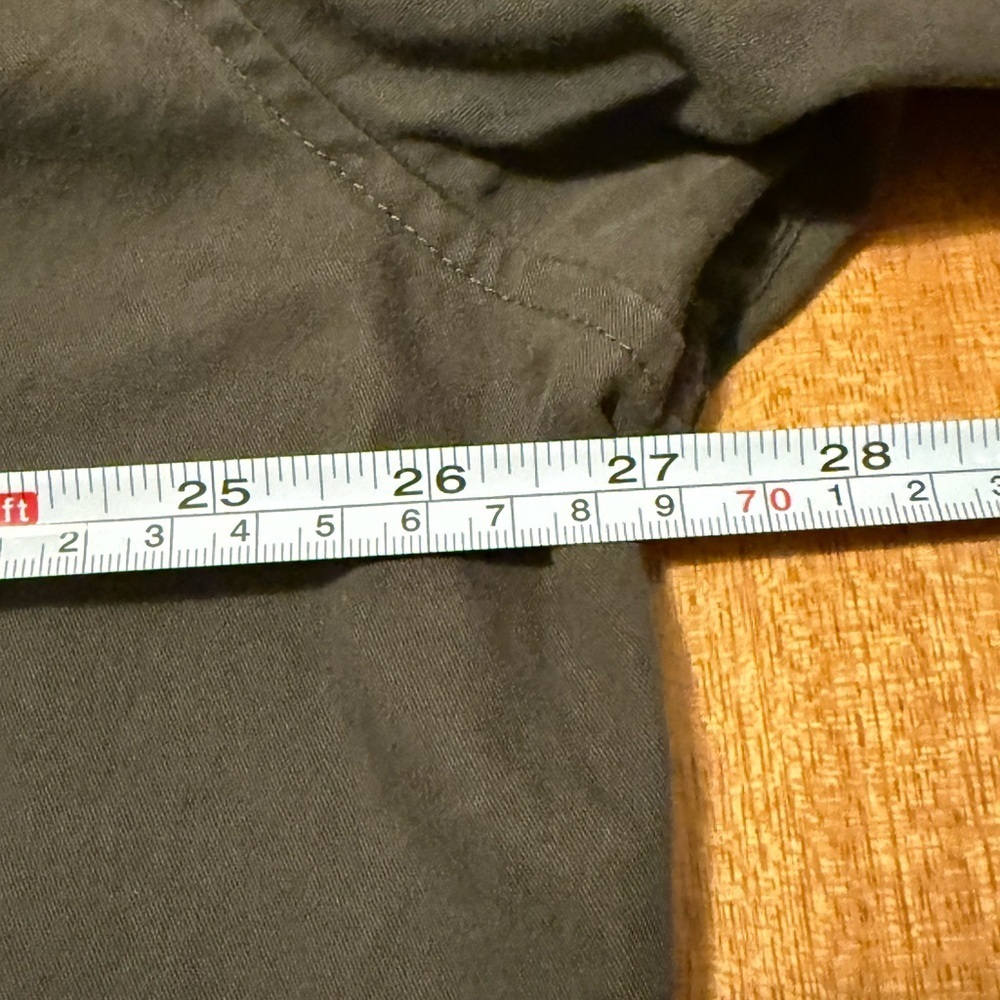 Men's XLT Olive Green Casual Button Up Shirt - Picture 4 of 6